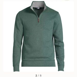 NWOT LandsEnd Mens Quarter Zip